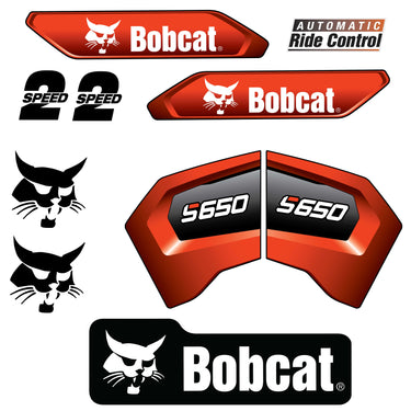 FITS S650 BOBCAT SKID STEER LOADER REPLACEMENT DECALS - LAMINATED OUTDOOR VINYL
